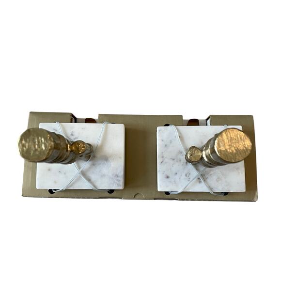 34th & Pine Stocking Holders Gold Nutcracker Marble Base Viral Christmas New - Picture 10 of 10